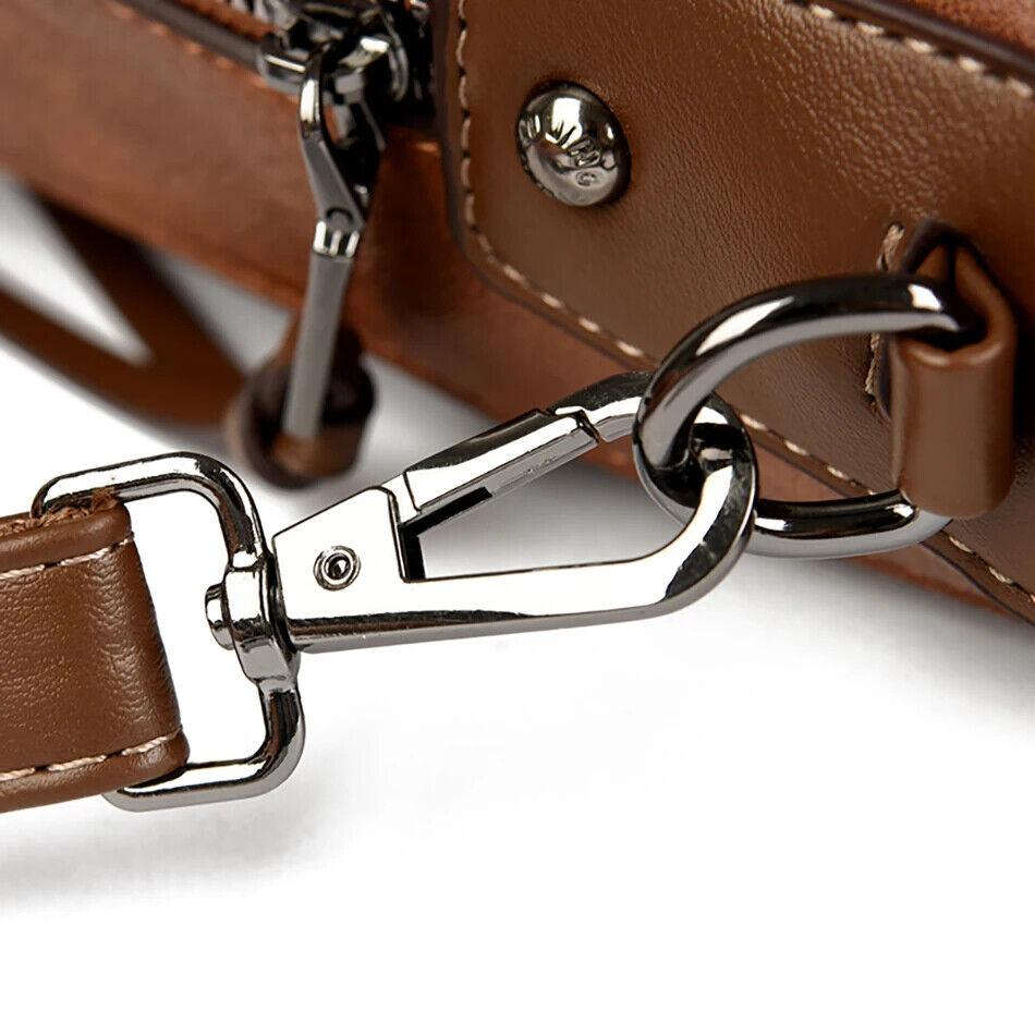 Women's Large Handbag Soft Leather Zipper Pockets Bucket Bags Purses