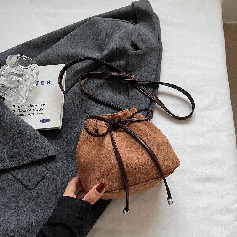 Mini Bucket Bags Suede Leather Women's Drawstring Soft Crossbody Purses Brown 57_c6bb3ce5-e47c-4c7b-a610-52af46f511d8 STYLEINGER