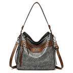 Women's Large Handbag Soft Leather Zipper Pockets Bucket Bags Purses Gray 57_cbe5aa3b-e34c-4eea-a635-b9d57a1597ae STYLEINGER