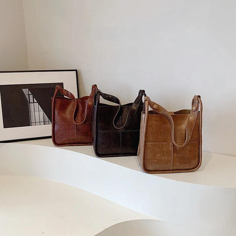 Shoulder Bucket Bags Leather Women's Large 2 in 1 Snap Plaid Stitch Handbags 57_cd8c9d68-86bf-4cf0-b4f9-e02d571e28f4 STYLEINGER