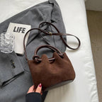 Small Buckets Bags Drawstring 2 in 1 Zip Women Purses Leather Crossbody Handbags Dark Brown 57_ce216436-1251-435b-bb63-0ff250dad2f8 STYLEINGER