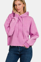 Zenana Mauve Cropped Hoodie Women Hooded Acid Wash Fleece Sweatshirt 57_d0738161-255f-45f9-bf9e-79d85d40de2b Trendsi