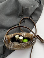 Mini Plaid Handbag Fuzzy Polyester Lock Handle Zipper Crossbody 57_d1a76fe7-3751-4005-bfbd-c2b7853dc0d2 STYLEINGER