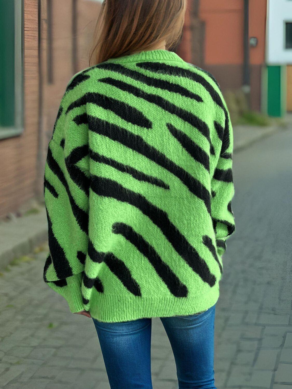 Women Knit Sweater Zebra Contrast Pattern Round Neck Long Sleeve Pullover 57_d1ec16a1-fec1-48a4-8fde-870acda94d6b STYLEINGER