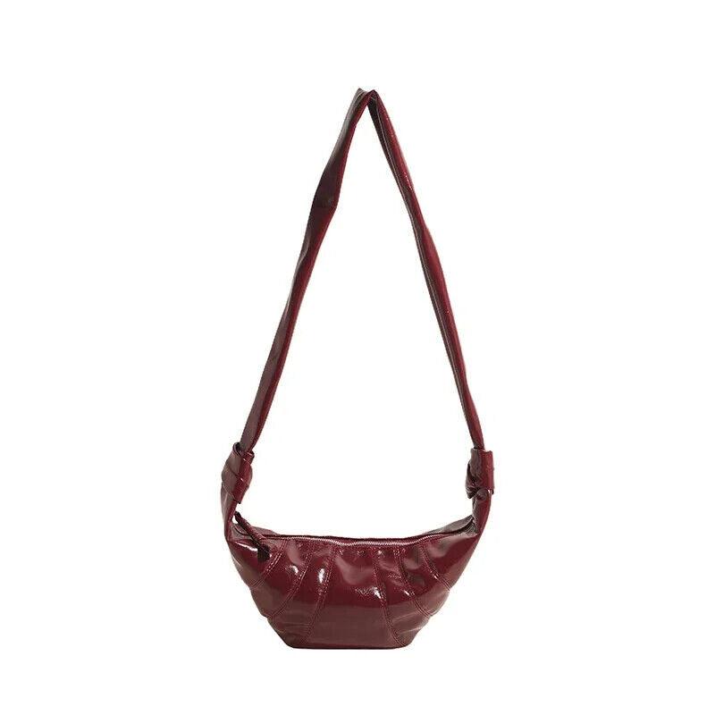 Large Hobo Bags Glazed Soft Leather Crescent Zipper Small Zip Women's Purses Small Red 57_d280bc9f-3e01-4b23-8769-ee6d87662a5d STYLEINGER