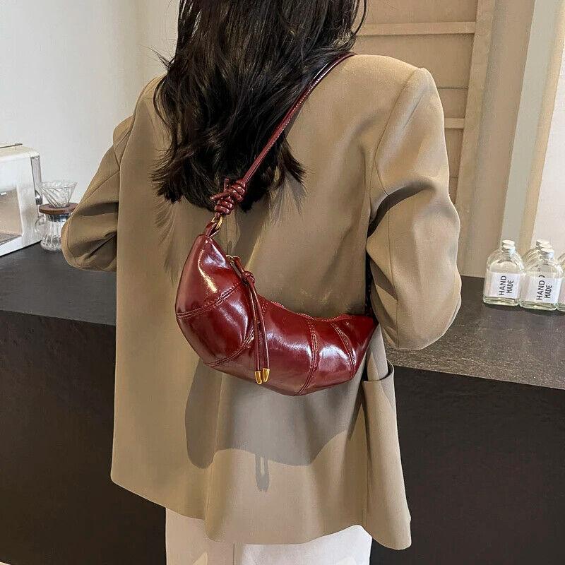 Small Hobo Bags Glazed Soft Leather Crescent Zipper Small Zip Women's Purses 57_d2a5fdb1-bfe8-4a24-b56c-51e7bd86a82c STYLEINGER