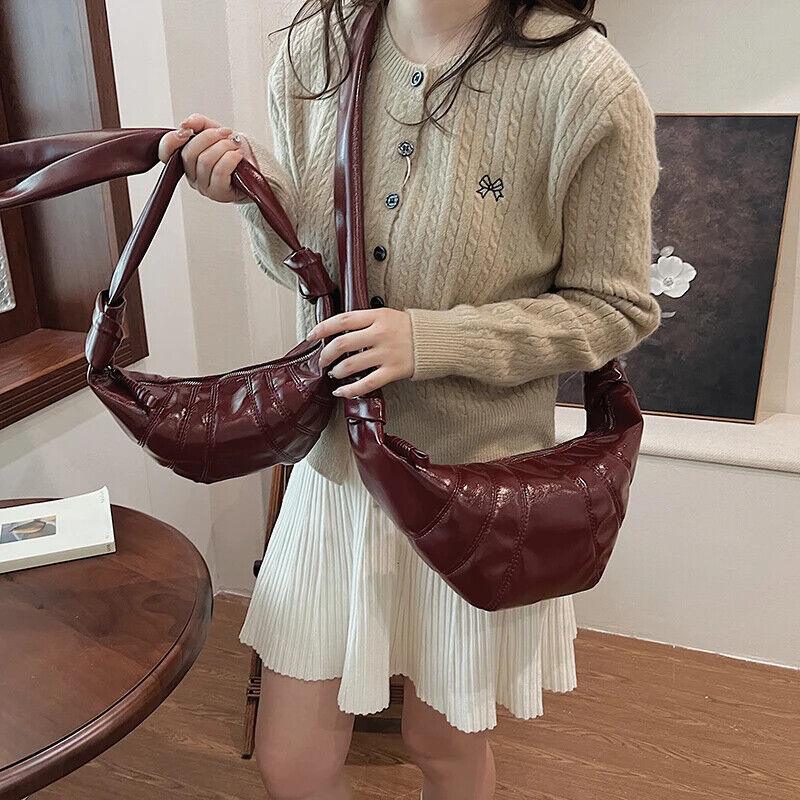 Large Hobo Bags Glazed Soft Leather Crescent Zipper Small Zip Women's Purses 57_d4514d73-9192-4ecd-aa8d-21f4317163ae STYLEINGER