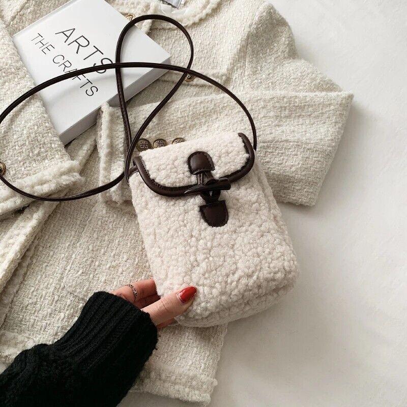Mini Soft Lamb Down Fabric Plush Women's Toggle Flap Crossbody Phone Purses 57_d5b923b9-3c8b-42a0-b8f5-c06ceb13a80c STYLEINGER