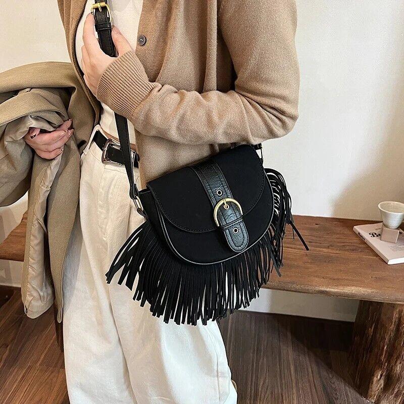 Mini Tassel Saddle Bags Nubuck Leather Flap Belt Buckle Style Women's Crossbody 57_d96f6cbd-df17-487c-8721-67cd4b697118 STYLEINGER