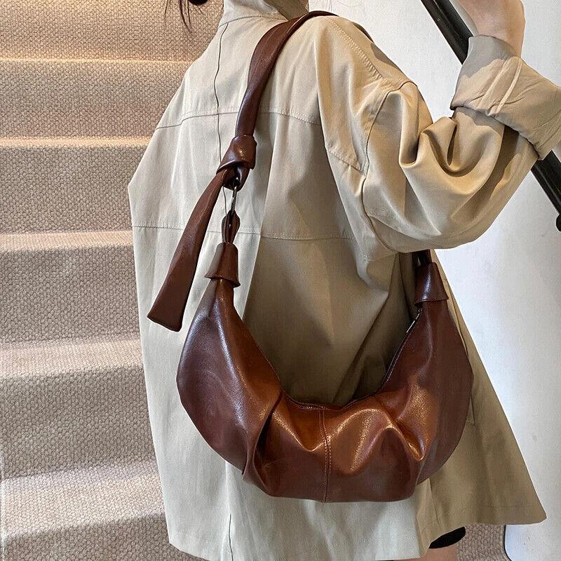 Large Hobo Bags Soft Leather Pleated Crescent Zipper Women's Crossbody Handbags 57_da005400-1ee3-4302-b53c-7674524f69e4 STYLEINGER