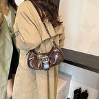 Leather Women Underarm Bag Zipper Belt Buckle Design Pleated Small Purses 57_da78373d-cb9c-4fbe-951f-e3e0c2451af7 STYLEINGER