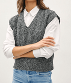 Be Cool Knit Women's Vest Cable Knit V-Neck Dark Gray Sleeveless Sweater 57_de0500ce-0699-4ef2-89e0-ed4cda44bdc8 Trendsi