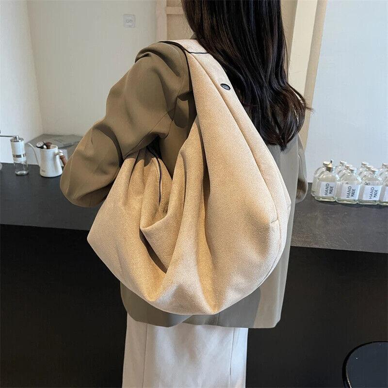 Nubuck Leather Hobo Bags Women's Zipper Folding Short Handle Handbags Purses 57_e1708f0d-8314-4020-adf8-7910f0b0f2ac STYLEINGER