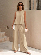 Outfit Set 2 Pcs Women's Round Neck Sleeveless Top and Wide Leg Pants Set 57_e2ef2df0-93ae-4e9b-be21-07df663e249c STYLEINGER