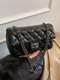 Leopard Quilted Plaid Shoulder Bag Chain Strap Flap Twist Turn Lock Women Purses Black Leather 57_e48cd6e8-4b93-4bbb-a993-1100d104370e STYLEINGER