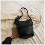 Leather Bucket Bags Small 2 in 1 Snap and Zipper Women's Chain Handle Purses 57_e8906d87-369f-4519-a0da-0532c86c7b18 STYLEINGER