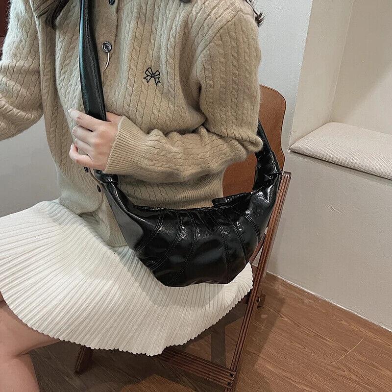 Large Hobo Bags Glazed Soft Leather Crescent Zipper Small Zip Women's Purses 57_eb044dcc-b0a9-4a45-ab7e-8bfccebc1005 STYLEINGER