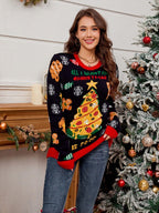 Women Sweater Christmas Tree Element Colorful Round Neck Long Sleeve Pullover 57_eef4ea3d-8bc6-49a4-85f7-580d53de4904 STYLEINGER