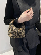 Mini Plaid Handbag Fuzzy Polyester Lock Handle Zipper Crossbody 57_ef614455-dd10-4e18-ae41-a1d16f0e3046 STYLEINGER