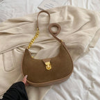 Shoulder Bags PU Leather Small Zipper Lock Style Handbags Khaki 57_f0225fec-2552-48f3-bbcc-d38e0c0d5876 STYLEINGER