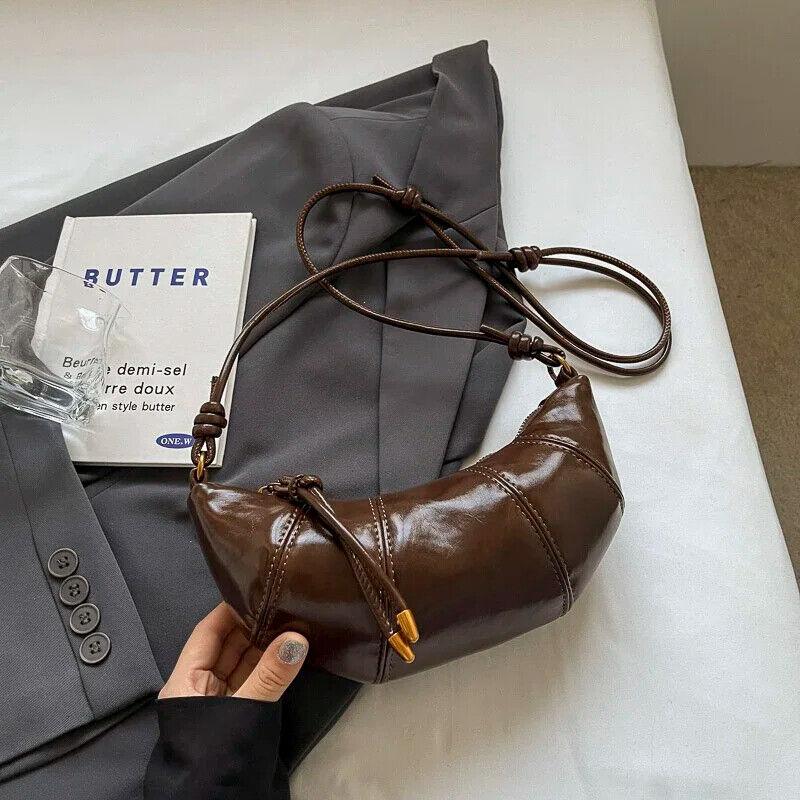 Small Hobo Bags Glazed Soft Leather Crescent Zipper Small Zip Women's Purses Dark Brown 57_f12b0ad9-a2b6-4a69-aa07-34aae39f8568 STYLEINGER