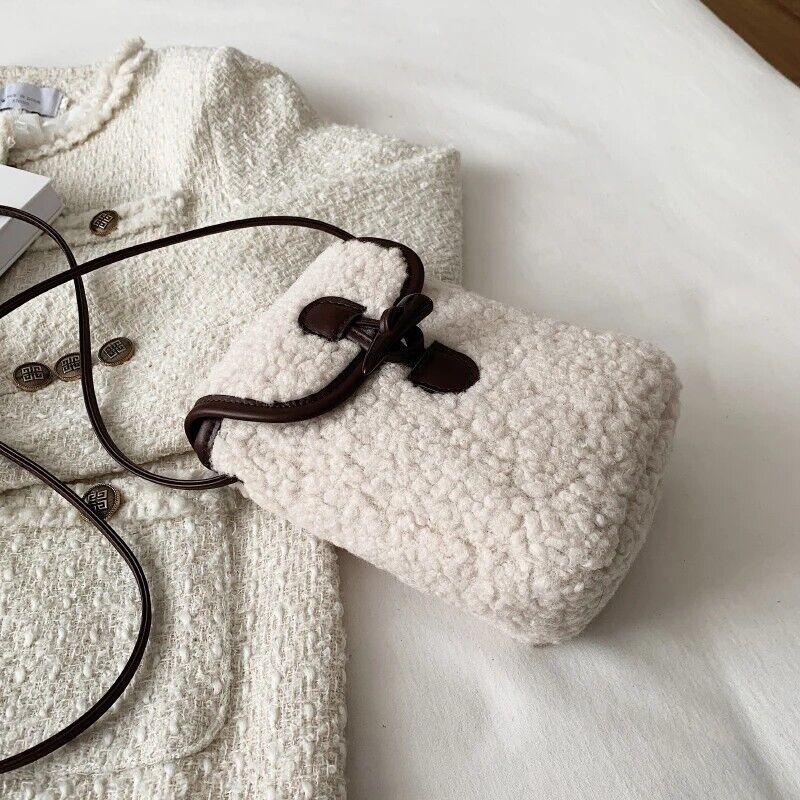 Mini Soft Lamb Down Fabric Plush Women's Toggle Flap Crossbody Phone Purses 57_f5c6b2b9-5964-4cb8-9fcf-ea75ea4cb98e STYLEINGER