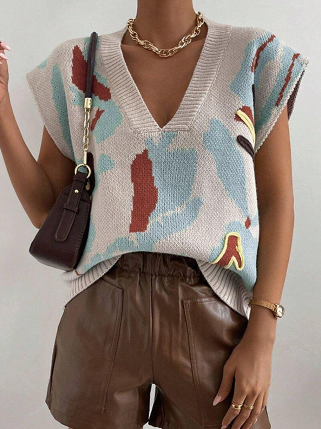 Women Sweater Vest Color Block V-Neck Knit Sleeveless Oversized Knitwear Top 57_f5f2d88e-7908-4c12-b341-ff6801faec35 STYLEINGER