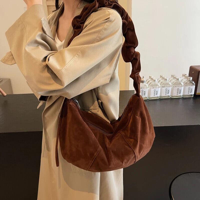 Hobo Bags Nubuck Velvet Leather Women's Large Ruffle Shoulder Strap Zip Handbags 57_f6248064-91bc-4970-96fc-5e2a05d14b42 STYLEINGER