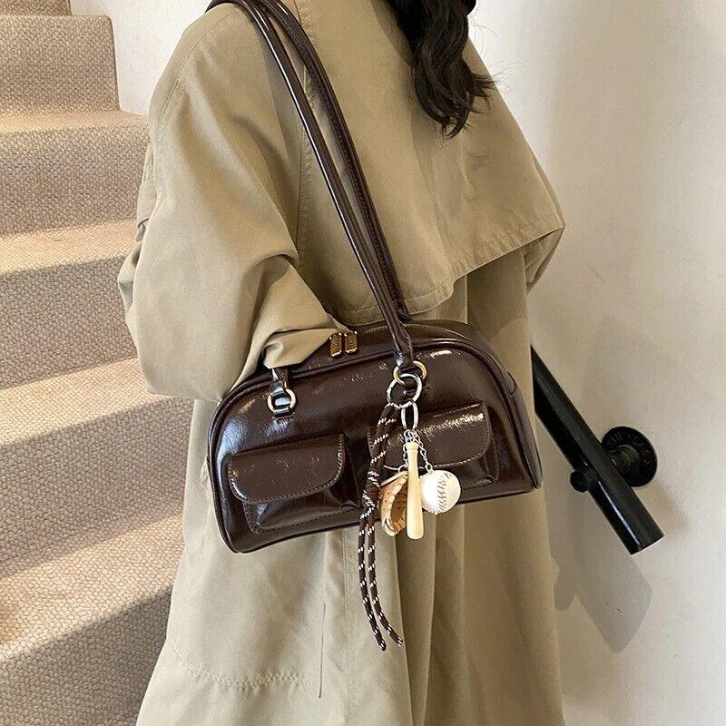 Medium Shoulder Bag Rope Ball Tassel Accessories Women Zipper Outer Flap Pockets 57_f78ab66c-faf7-4b37-ad13-83e9a6a0c8c3 STYLEINGER