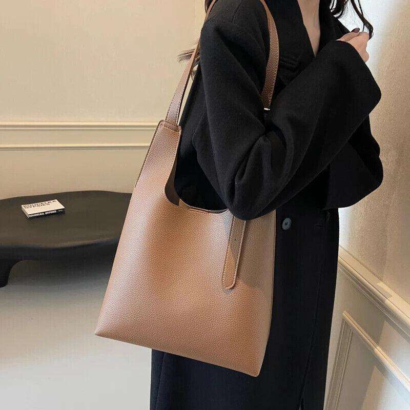 Leather Women Bucket Bags Large 2 in 1 Removable Purse Snap Handbags Purses 57_f91acf2f-bbd8-4b07-a30f-19a386d3578b STYLEINGER