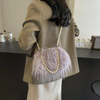 Faux Fur Crossbody Women's Small Kiss Lock Clutch Pearl Strap Tassel Purses 57_fb0d5319-fcaa-42d9-94d8-ee893f020258 STYLEINGER