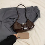Leather Women Underarm Bag Zipper Belt Buckle Design Pleated Small Purses 57_ff4d8766-61af-4eb9-822f-77b9692e8a01 STYLEINGER
