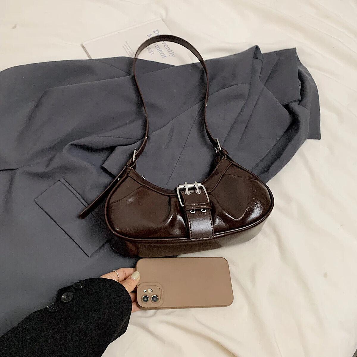 Leather Women Underarm Bag Zipper Belt Buckle Design Pleated Small Purses 57_ff4d8766-61af-4eb9-822f-77b9692e8a01 STYLEINGER