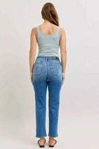 Judy Blue Straight-Leg Jeans High-Waisted Medium Wash Blue Denim Pants 57a2d54d-8ad3-41f5-901e-5180e351737f-Max-Origin Trendsi
