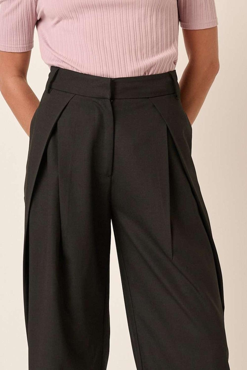 Mittoshop Wide Leg Linen Pants USA Stock Deep Pleated High Waisted 57dedf69-c46d-4186-9a9a-05e1d05a9999-Max Trendsi