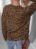 Womens Sweatshirt Leopard Print Quarter Zip Top 58185084-ea75-4d71-ada8-1fc4c9cfbeba-Max-Origin Trendsi