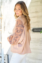 Leopard Knit Top Hailey & Co USA Stock Patchwork Long Sleeve 585c292a-0c43-4de9-8a9b-2870a735cce2-Max Trendsi