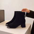 Women's Boots Square Toe Block High Heels Elegant Shoes Black 587f210c4d4c459fafc8e1a1db37959d-Max-Origin Trendsi