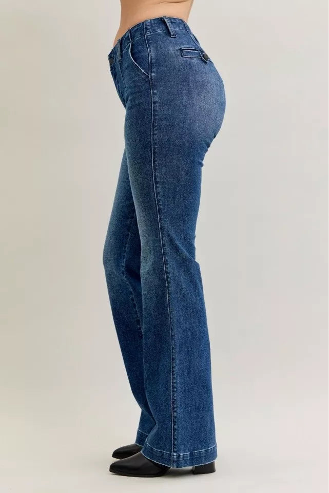 Judy Blue Bootcut Jeans Mid Rise with Welt Pockets Medium Wash Plus Sizes 588357c5ca5d4b628f4b33e2555c7102-Max-Origin Trendsi