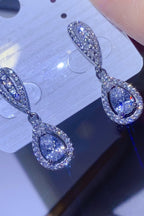 2 Carat Moissanite Teardrop Earrings Dangle 925 Sterling Silver Platinum-plated 58865664-3423-4a49-9c87-1dd6c8e3d3f5-Max Trendsi