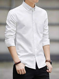 Men's Cotton Shirt Casual Long Sleeve Single Breasted Top Plus Sizes White 58dafd6d551e407989f10e3d4f5ae5ac-Max-Origin Trendsi