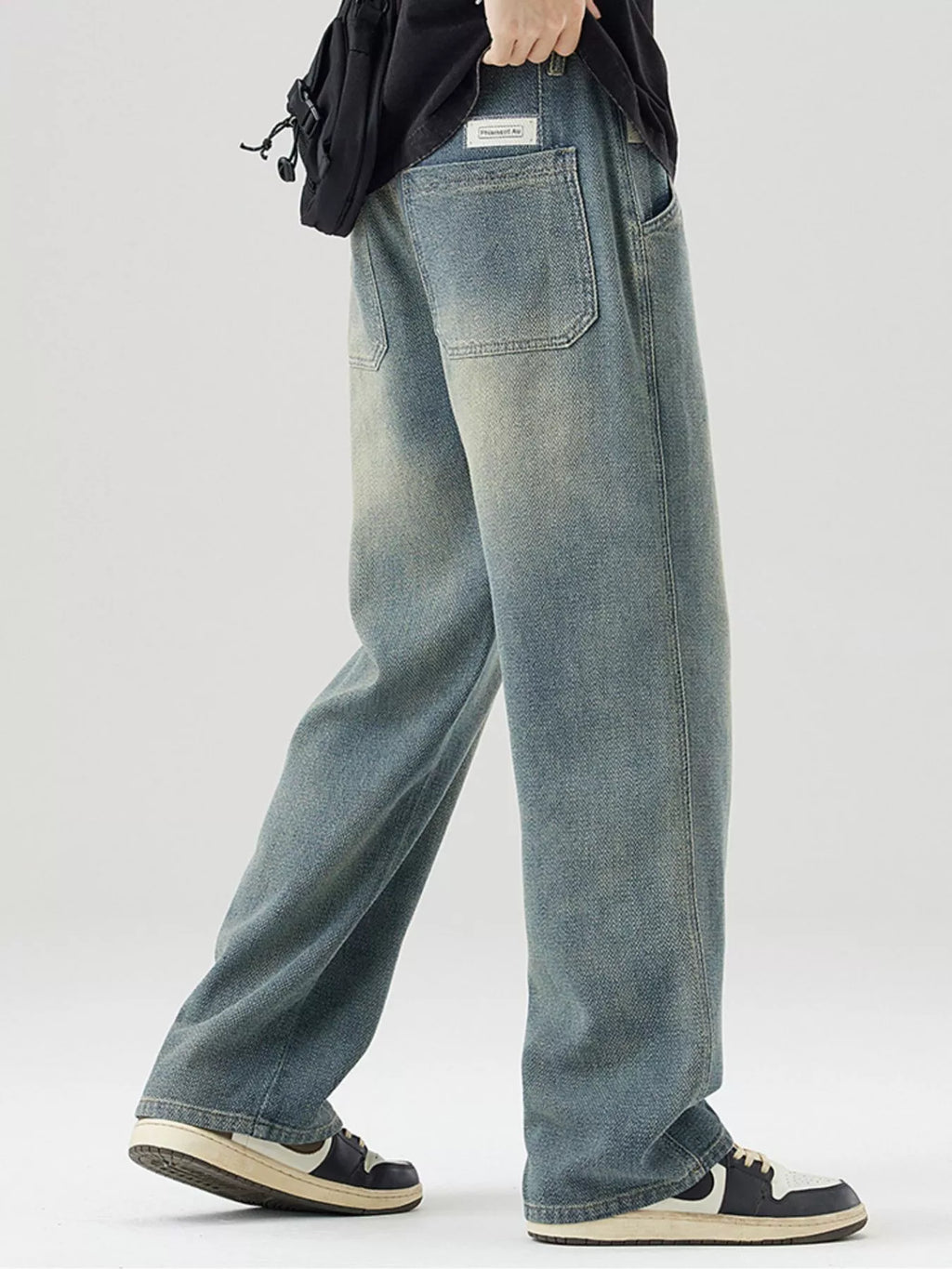 Men's Wide Leg Jeans Vintage Blue Wash Loose Denim Classic Pants 58fc7c35-8408-4305-a29d-a155faf5671a-Max-Origin Trendsi
