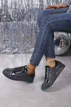 Glitter Women's Sneakers Sparkle Lace Up Patent Leather Shoes 597c40730e1b478894f8242dbf776e22-Max-Origin Trendsi