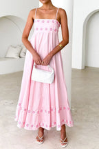 Maxi Dress Floral Embroidered Spaghetti Strap Ruffled A-Line Party 597c5550-3919-401f-b441-9a895ef6fbe7-Max-Origin Trendsi