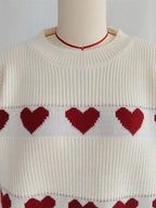 Women's Sweater Heart Pattern Dropped Shoulder Long Sleeve Puulover 5992ca57899d402d928f844ae34ede44-Max-Origin Trendsi