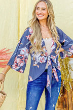 And The Why Floral Print Top Front Bow Tie Knot Dolman Sleeves CHARCOAL 59c2d4fff6ba41d68b22084559fc1534-Max-Origin Trendsi