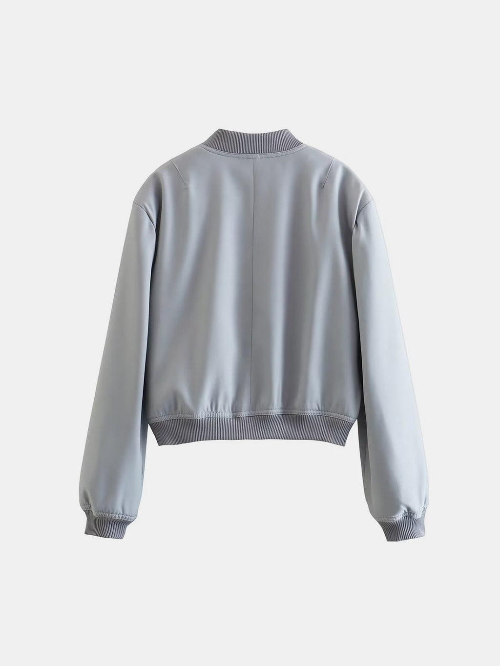 Leopard Cropped Women Jacket Baseball Collar Pocketed Snap Long Sleeve 59ebd62e-774d-47ba-979e-f4a2f5713922-Max Trendsi