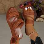 Summer Women Open Toe Wedges Slippers Platform Slip on Fashion Sandals Chunky