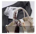 Women's Tote Bags Top Handle Turn Lock Elegant Mdium Crossbody Bags