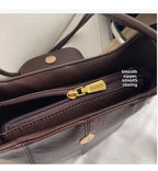 Fashion New Bucket Crossbody Bag Knot Strap Medium PU Leather Flap Shoulder Bag